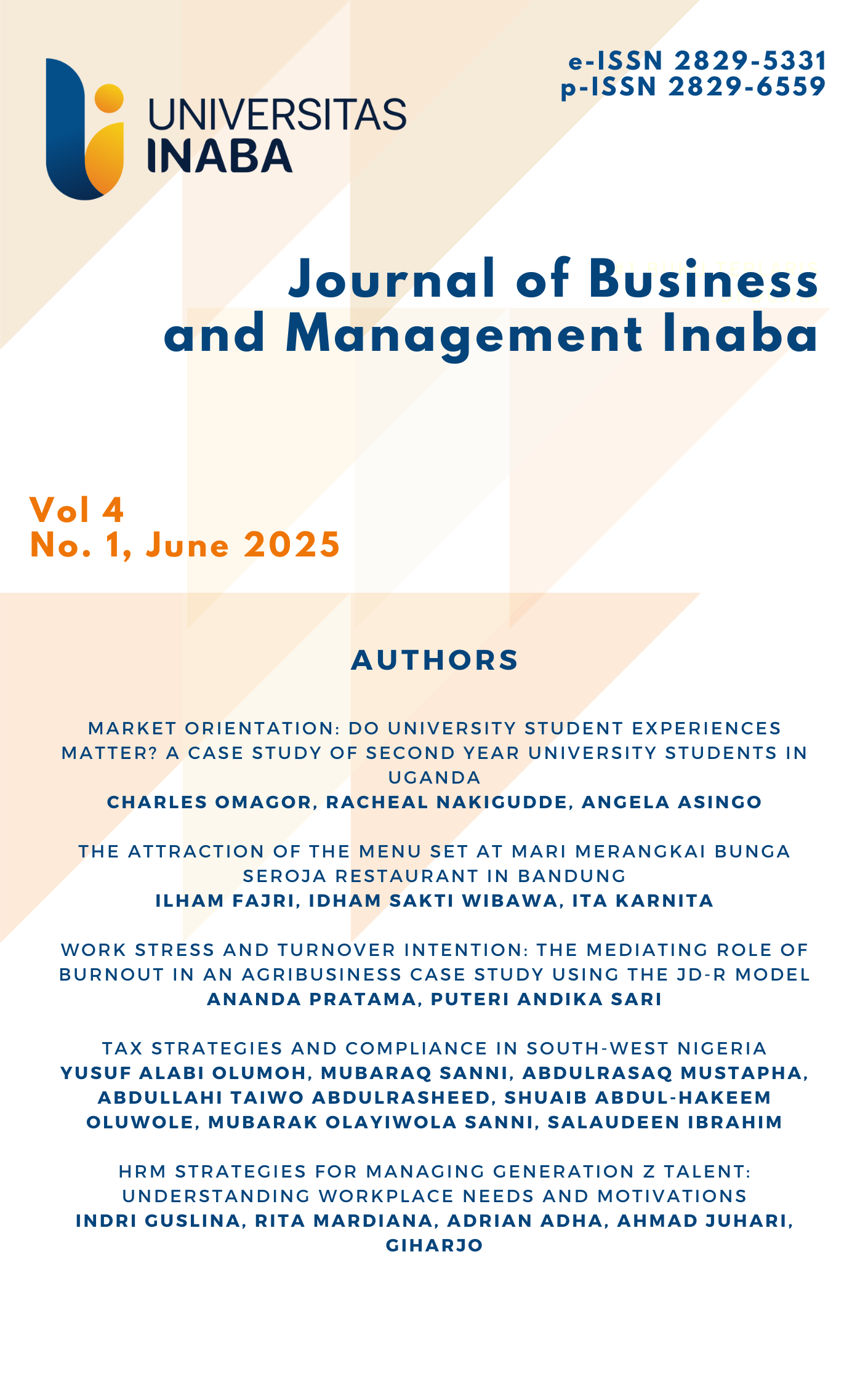 View Vol. 4 No. 1 (2025): Volume 4 Number 1, June 2025