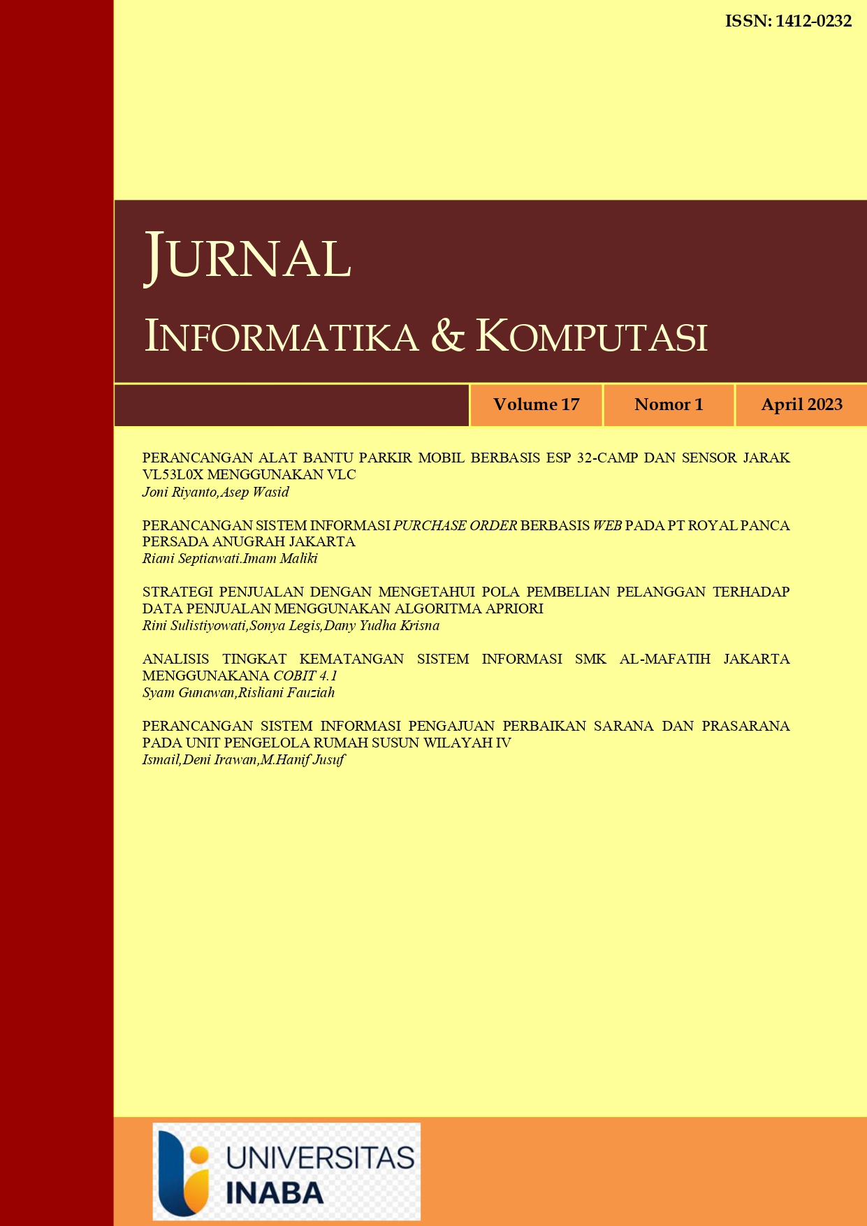 					View Vol. 17 No. 1 (2023): Jurnal Informatika dan Komputasi Volume 17 No 1 April 2023
				