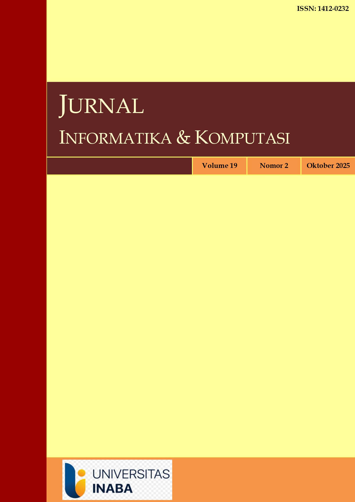 					View Vol. 19 No. 2 (2025): Jurnal Informatika dan Komputasi Volume 19 No 2 Oktober 2025
				