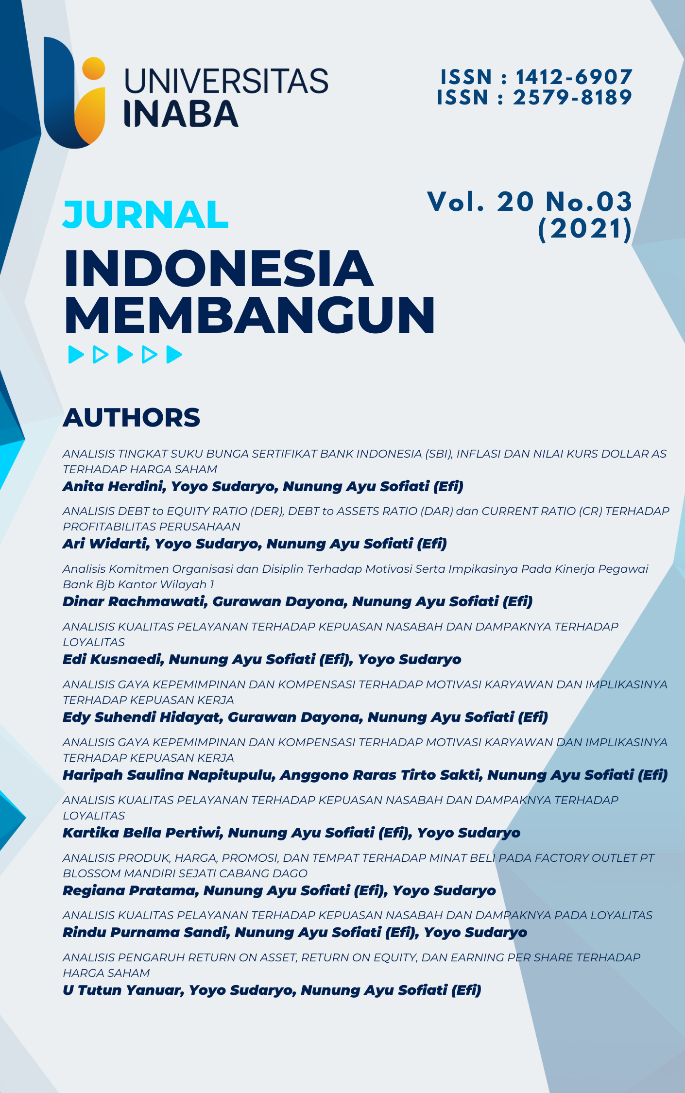 					View Vol. 20 No. 03 (2021): Jurnal Indonesia Membangun
				